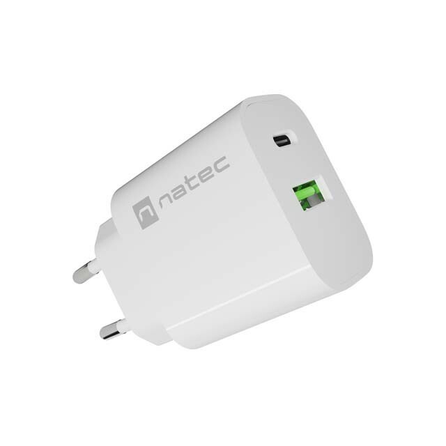 NATEC USB charger Ribera 1xUSB-A 1xUSB-C