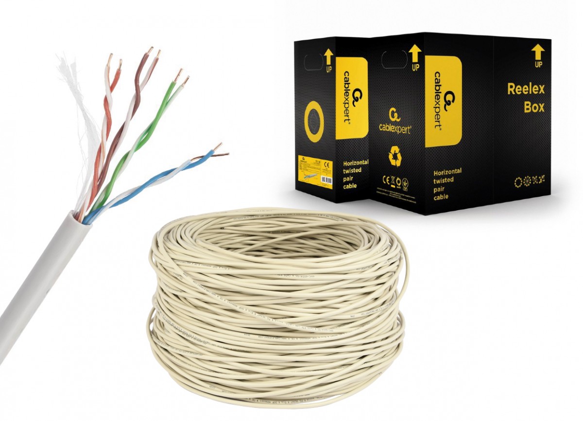 Gembird UTP solid gray cable, cat