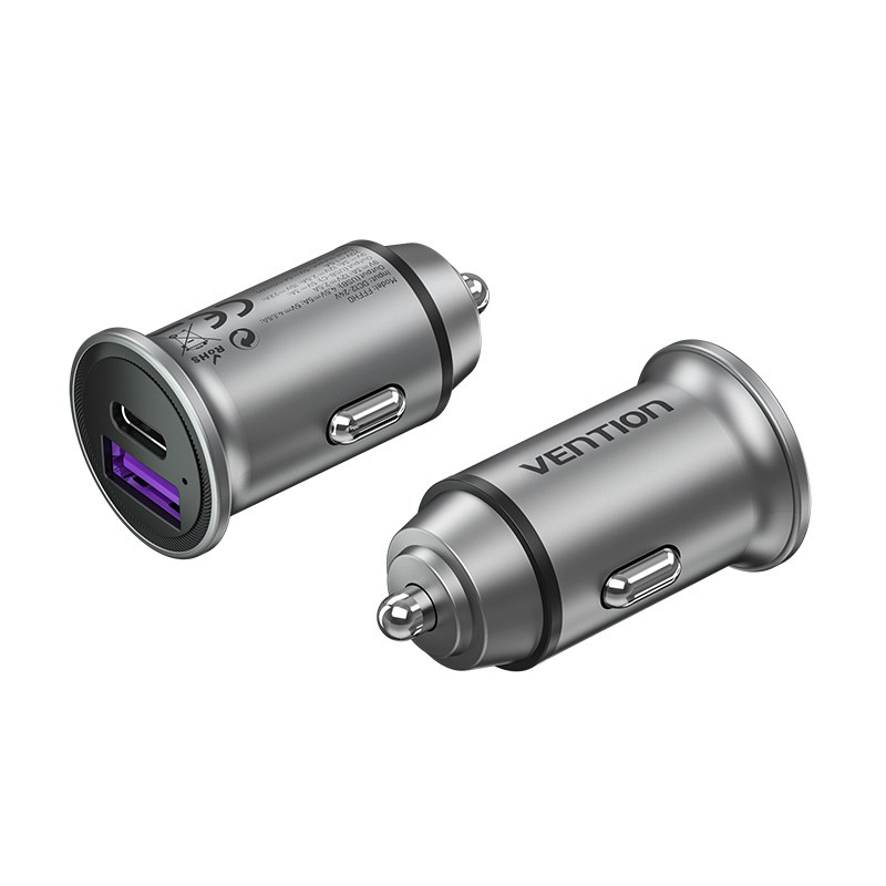 Vention Two-Port USB A+A(30+30) Car Charger