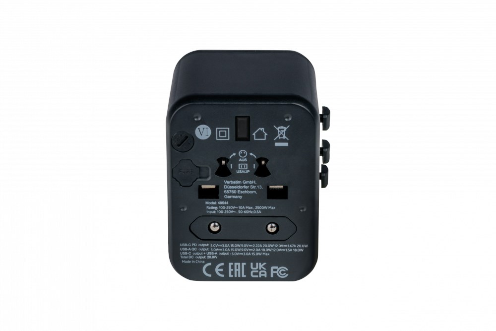 Verbatim 49544 power plug adapter Universal