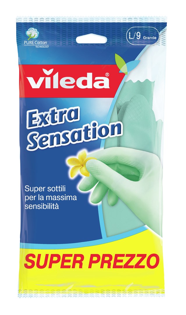 Vileda Extra Sensation Household gloves Green