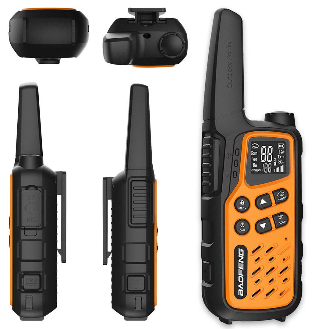BAOFENG Walkie-Talkie  BF-T25E Orange, 2 pieces