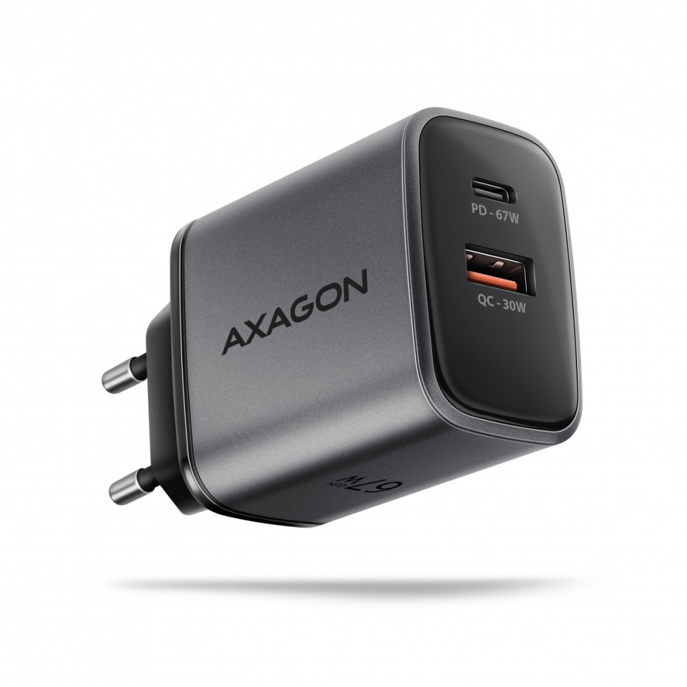AXAGON Wall charger ACU-PQ67 67W, GaN