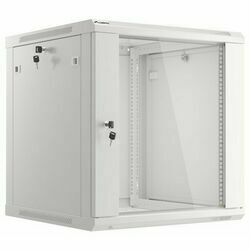Rack A Parete Extralink 19" 6U 600x450 Mm – Armadio In Vetro E Acciaio Per Server E Rete, Grigio