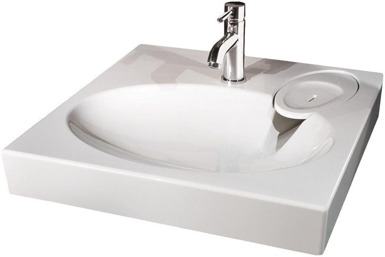 No name WASHBASIN CLARO+SIPHON+HANGERS 60X60CM |
