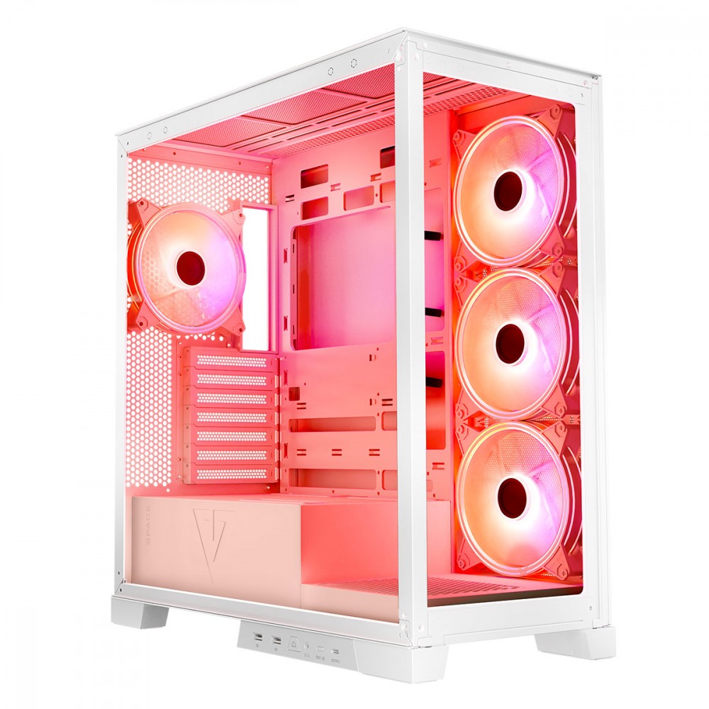 MODECOM  WHITE COMPUTER CASE SPACE ARGB