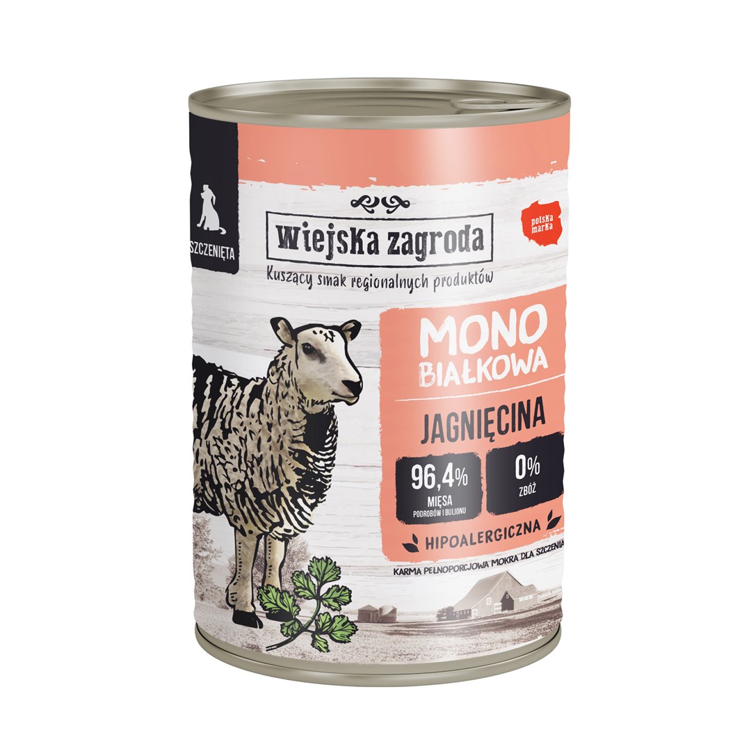 Wiejska zagroda  Puppy Monoprotein Lamb -