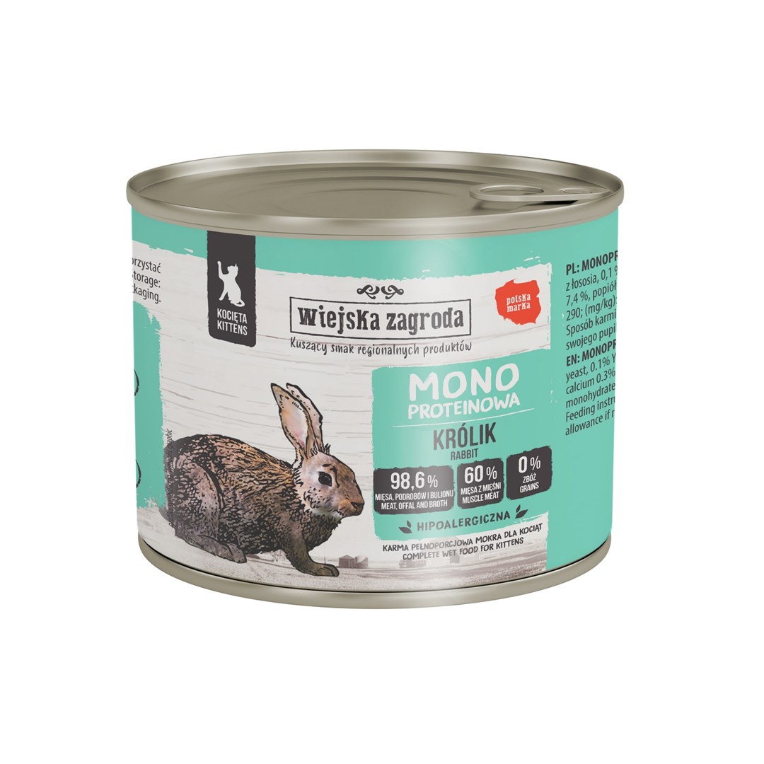 Wiejska zagroda Rabbit monoprotein for kittens