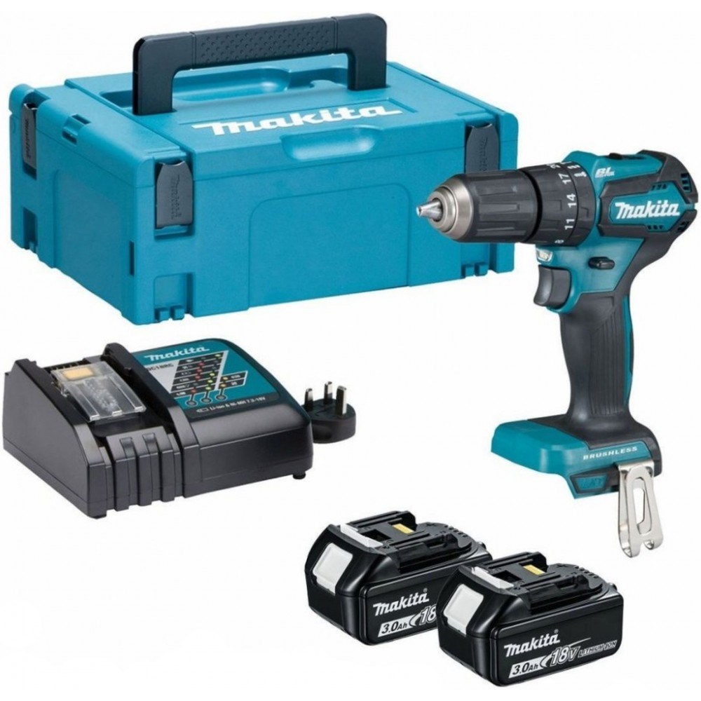 MAKITA WIERTARKO-WKRĘTARKA AKUMULATOROWA UDAROWA 18V 2*2AH