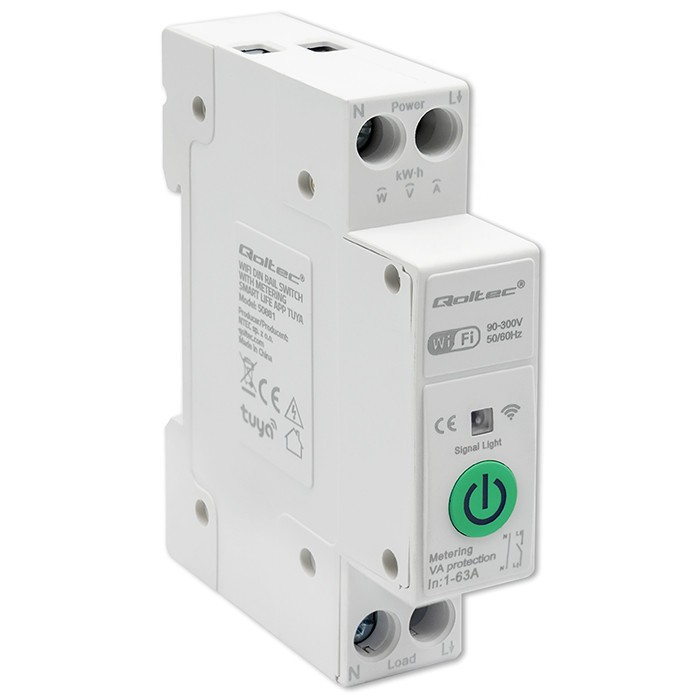 Qoltec WiFi DIN rail relay with