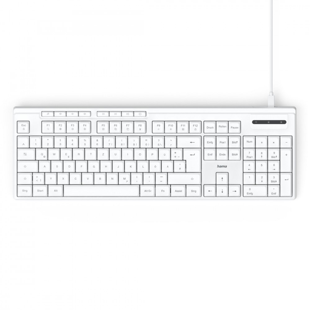 Hama wired keyboard CK-200 white |