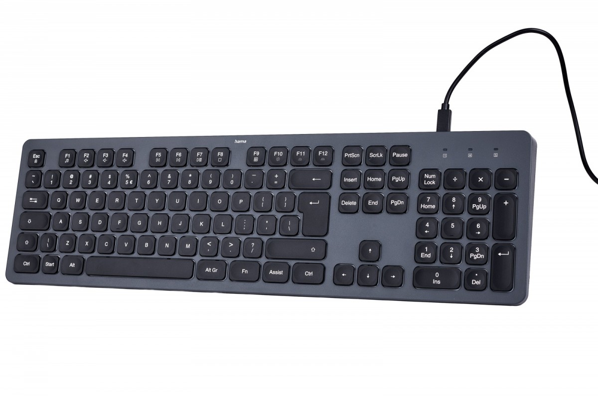 Hama  wired keyboard CK-400 black-grey |