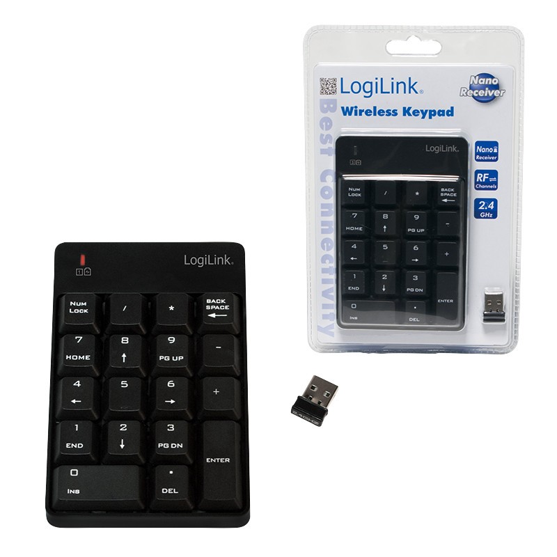 LogiLink  Wireless numeric keypad, 18 keys