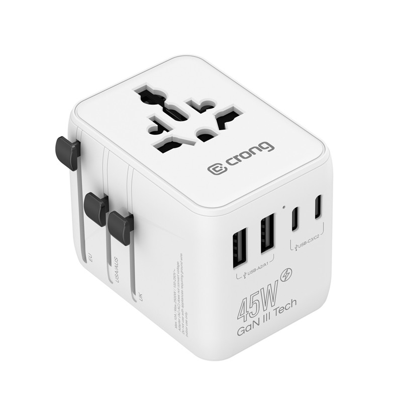 CRONG World Travel Adapter GaN 45W