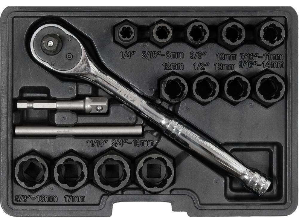 YATO  YT-05897 screw/bolt extractor 16 pc(s)