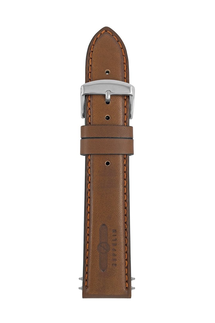 Zeppelin  leather strap brown, 22 mm
